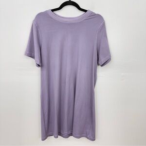 7 Diamonds Midi Light Purple Crew Neck Tshirt Dress D18